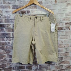 Flag & Anthem Shorts Men's 30 Beige Flat Front Casual Beach Vacay Travel